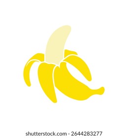 Um colorido descascado banana fruta vetor ilustração no fundo branco