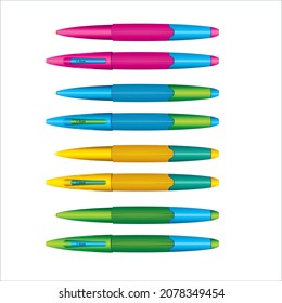 Colorful pen design artwork vector