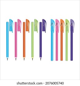 Diseño vectorial de ilustraciones de plumas coloridas