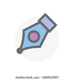 Colorful pen tool cursor icon isolated on white background. Graphics symbol modern, simple, vector, icon for website design, mobile app, ui. Vector Illustration
