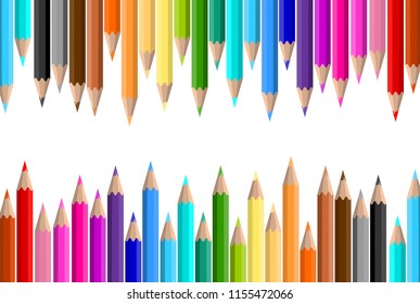 colorful pencil background vector