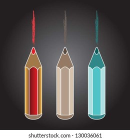 Colorful pencil seamless eps10 vector background pattern