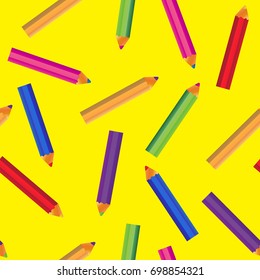 Colorful pencil seamless pattern