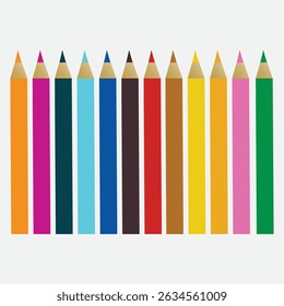 Colorful Pencil Set Illustration and Graphic art
