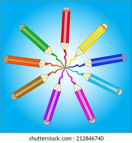 Colorful pencil vector