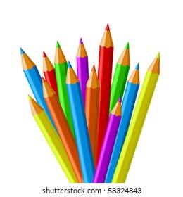 Colorful Pencil Vector Collection Stock Vector (Royalty Free) 58324843 ...