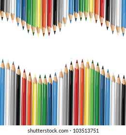 Colorful pencils background