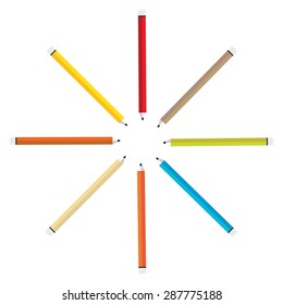 Colorful pencils background