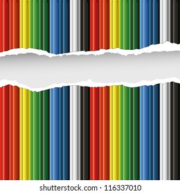Colorful pencils background with place for your text