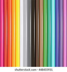 Colorful pencils background. Vector illustration.
