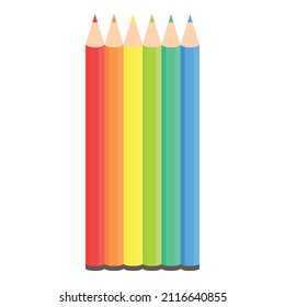 Colorful pencils icon cartoon vector. Color school. Paint drawing