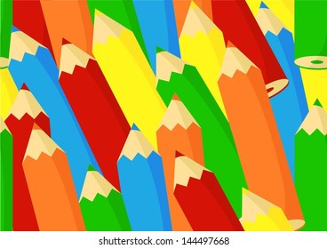 colorful pencils seamless background