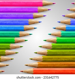 Colorful pencils, vector