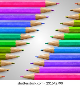 Colorful pencils, vector