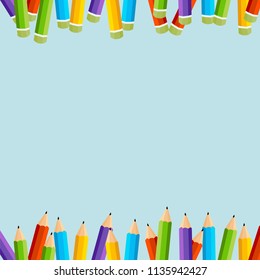 colorful pencils vector background