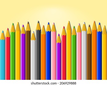  Colorful pencils vector background