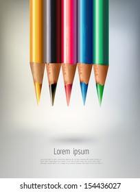 Colorful pencils/Concept vector illustration/ EPS10