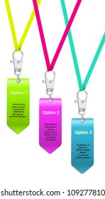 Colorful pendants with place for text