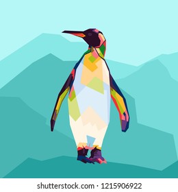 colorful penguin illustration