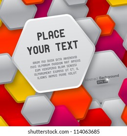 Colorful pentagon shapes