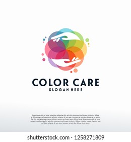 Colorful People Care logo vector, Health Care logo designs template, design concept, logo, logotype element for template