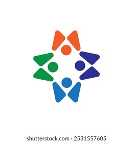 Colorful People and Community Logo Vector