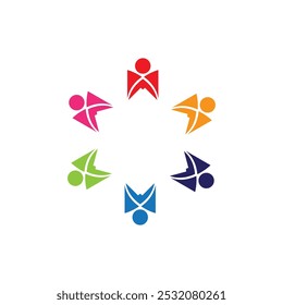Colorful People and Community Logo Vector