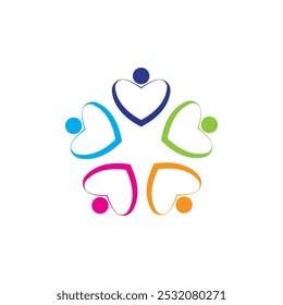 Colorful People and Community Logo Vector
