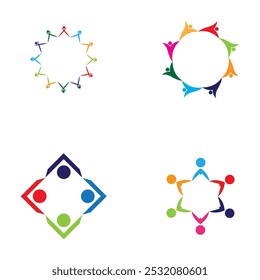 Colorful People and Community Logo Vector