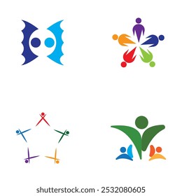 Colorful People and Community Logo Vector