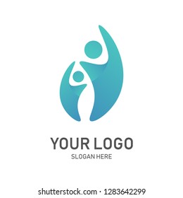 Colorful People Logo Design ,Human Symbols,Community 