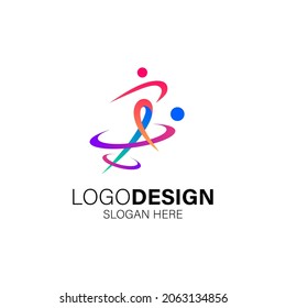 Colorful People For Sport And Olympic Logo Design