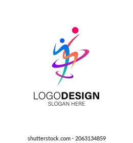 Colorful People For Sport And Olympic Logo Design