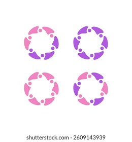 COLORFUL PEOPLE TEAM TEAMWORK UNION SIGN SYMBOL LOGO
