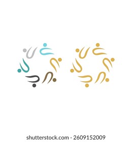 COLORFUL PEOPLE TEAM TEAMWORK UNION SIGN SYMBOL LOGO
