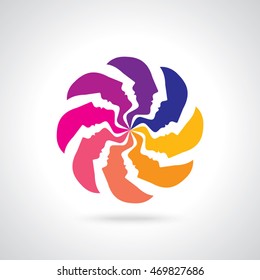 Colorful peoples design for teamwork concept illustration