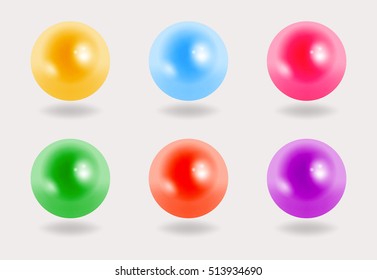 Colorful perls on grey background