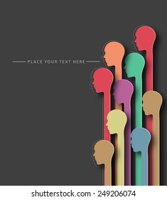 Colorful Person background - Vector Design Concept 