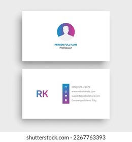 Colorful Personal Business Card for influencers Concept template