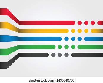 Colorful perspective background vector design