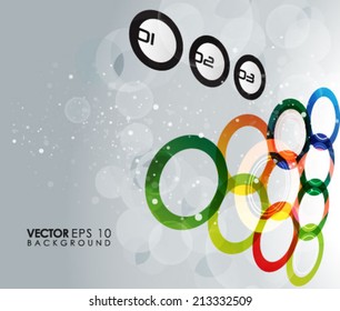 Colorful Perspective Circle Background Eps 10