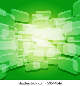 Colorful perspective warped squares vector background