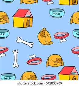 Colorful pet dog pattern style