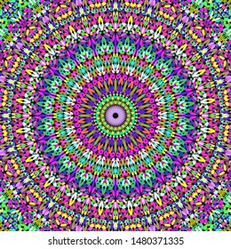 Colorful petal ornate mandala background design - abstract geometric vector ornament wallpaper illustration