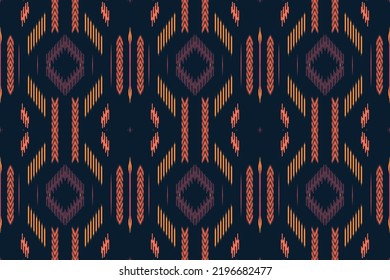 colorful Philippine ethnic border design native traditional ikat pattern vector watercolor Folk embroidery, Indian, Scandinavian, Gypsy, African Mexican wallpaper. design for print background fabric