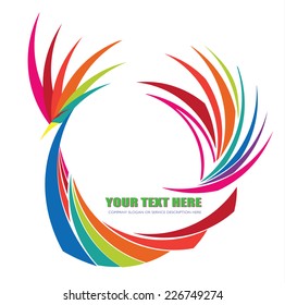 Colorful phoenix Background or logo