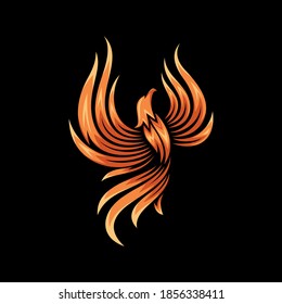 Dibujo vectorial de la plantilla de diseños del logotipo de Phoenix colorido