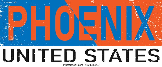 Colorful Phoenix text vector design for priting and t-shirt