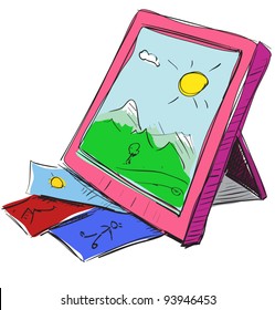 Colorful photo frame icon.