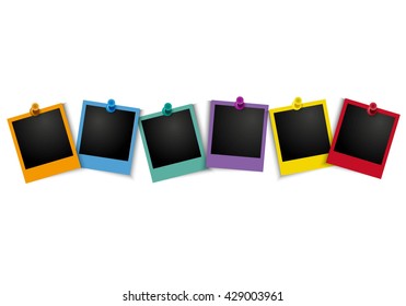 Colorful Photo Frame With Pushpin